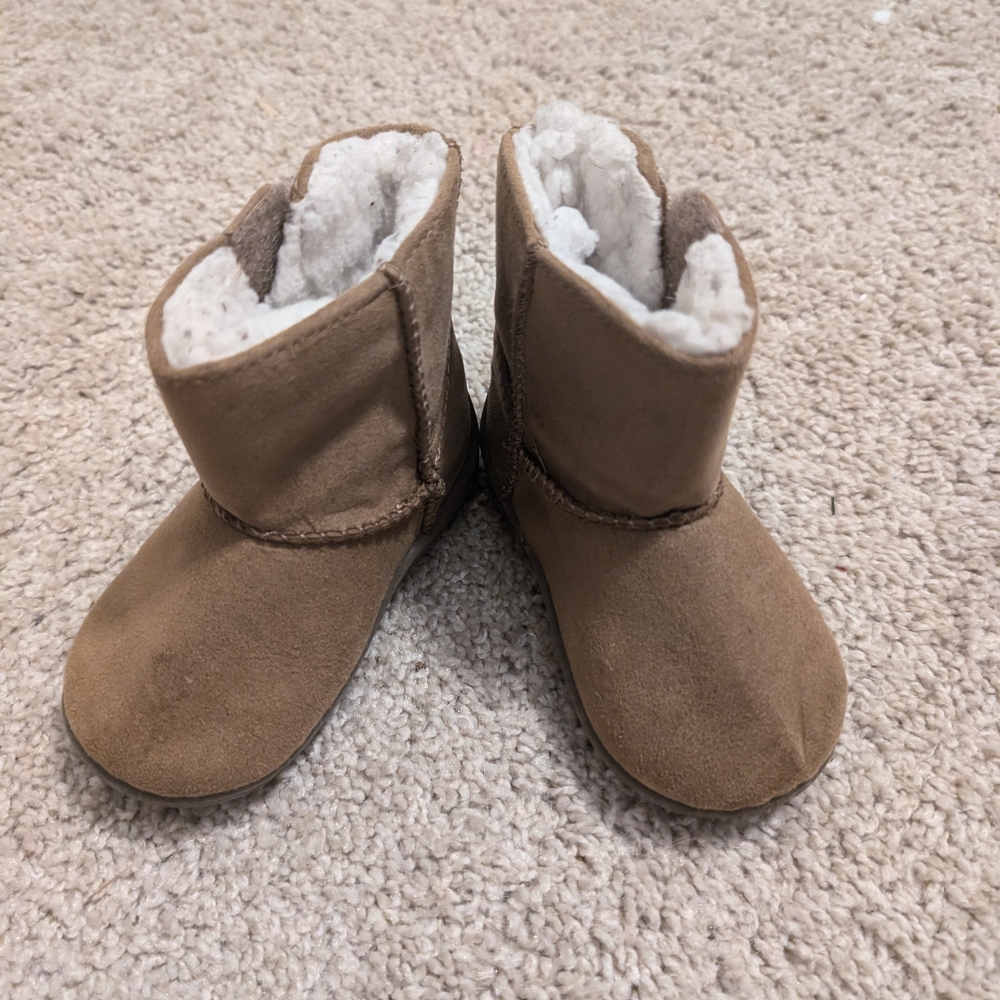 Cozy Tan Kids Boots